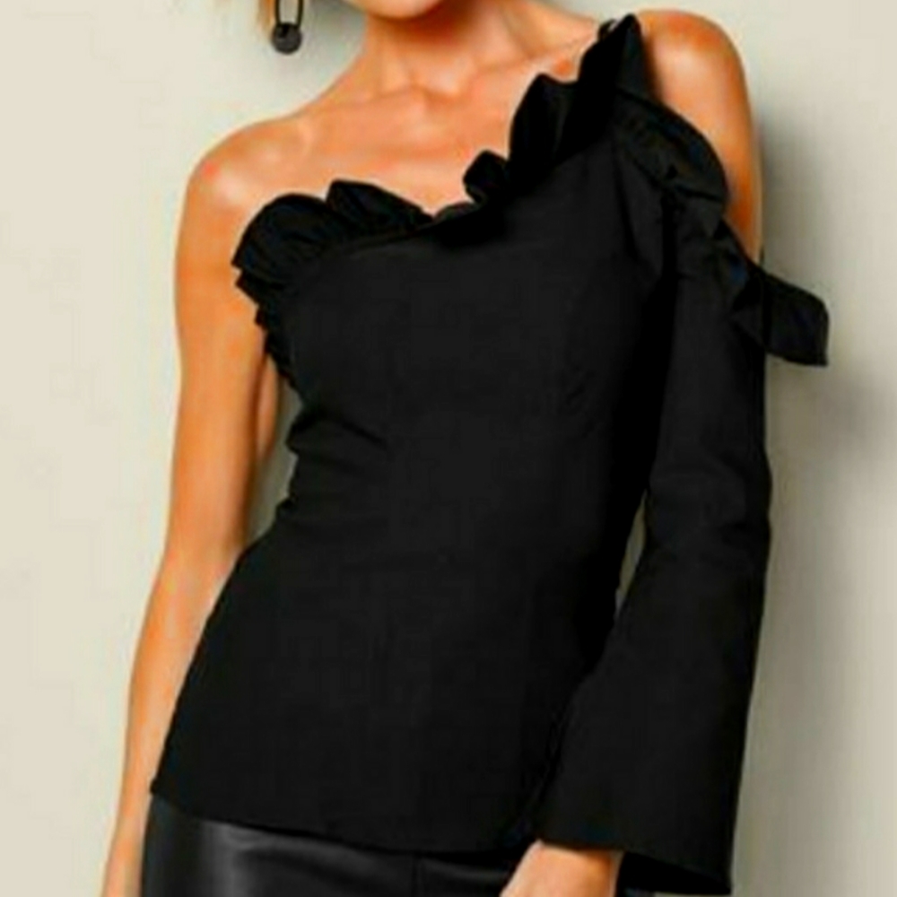 One shoulder sexy blouse.